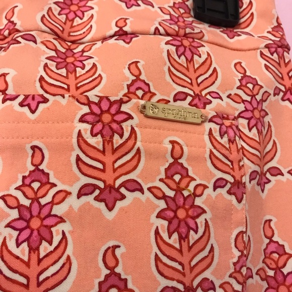 Spartina Maren Pull On Pant pink Callawassie Blooms size xs - Picture 4 of 5